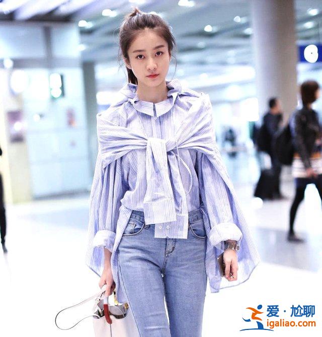 張雪迎可真厲害，穿一雙“三角懸空鞋”好淡定，只用腳尖走路？