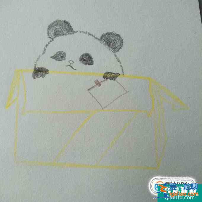快遞員熊貓寶寶怎么畫？