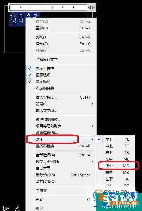 CAD多行文字對齊居中？