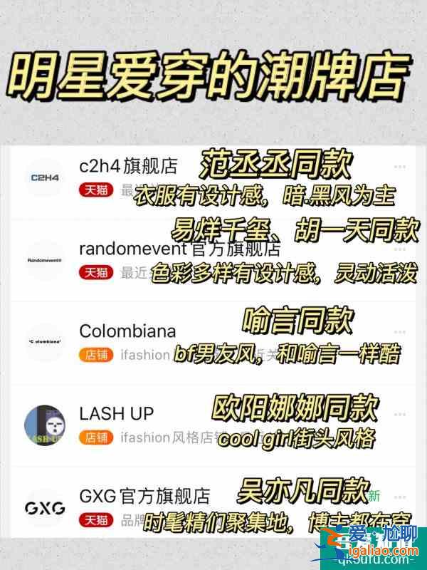 和偶像穿同款明星在穿&自主私藏店鋪？