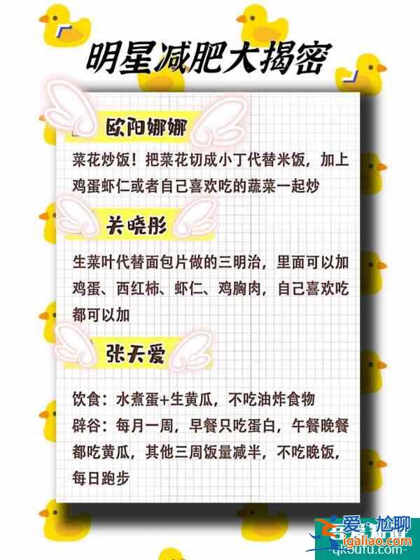 明星減肥揭密?來看看明星如何保持身材？