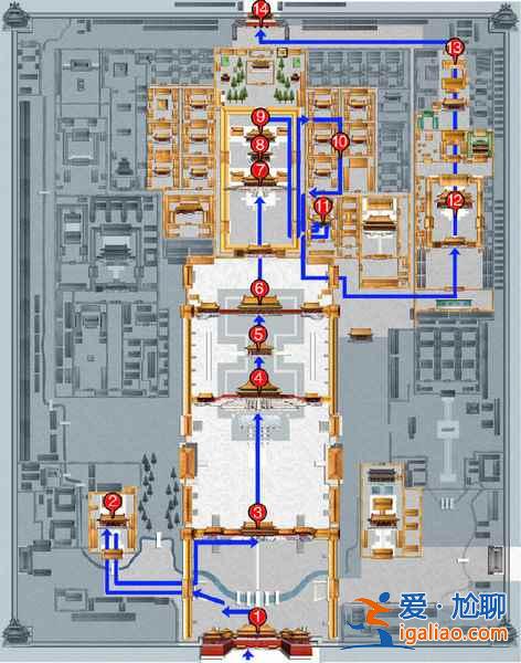 北京故宮游覽路線，故宮最佳游覽路線，故宮游覽需要多長時間？