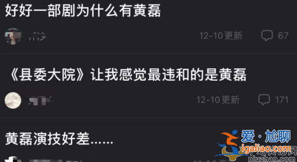 黃磊縣委大院演技惹爭議 評論兩極分化太嚴重 網友直言綜藝參加多了