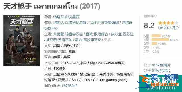 豆瓣8.5，比影版更高分，劇版《天才槍手》翻拍得還可以啊？