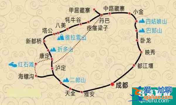 川西自駕游最佳線路圖推薦 3天至8天的行程全給安排上？