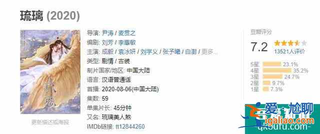 《琉璃》豆瓣評分出爐，快來看看有沒有達到你的預算吧？