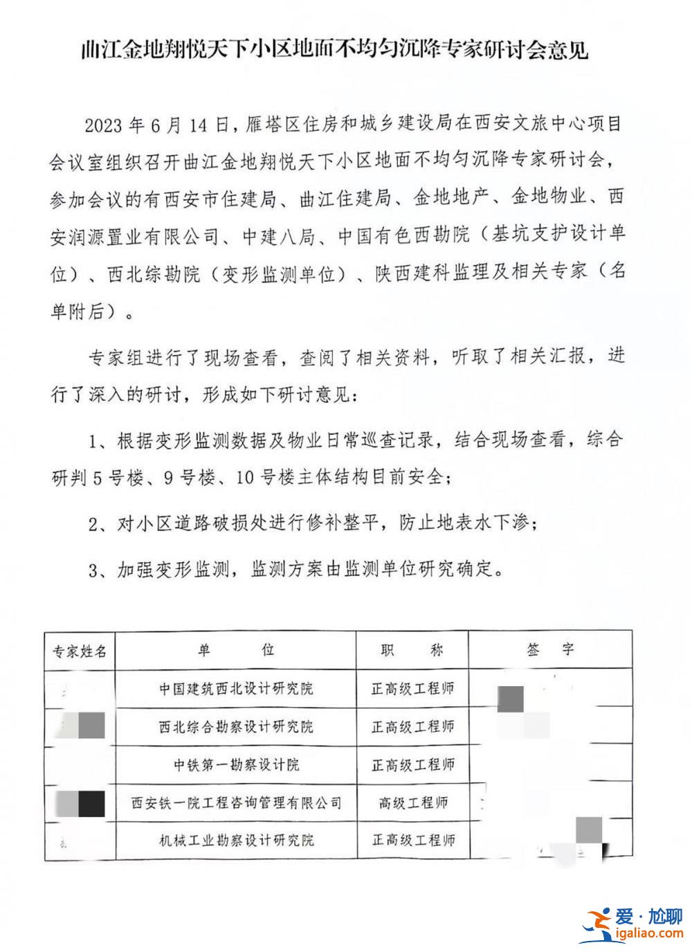 西安一小區樓體開裂路面塌陷 多方認定主體結構安全 但維修需花費近百萬？