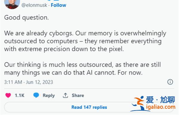 馬斯克稱人類已經(jīng)是半機器人[半機器人]？