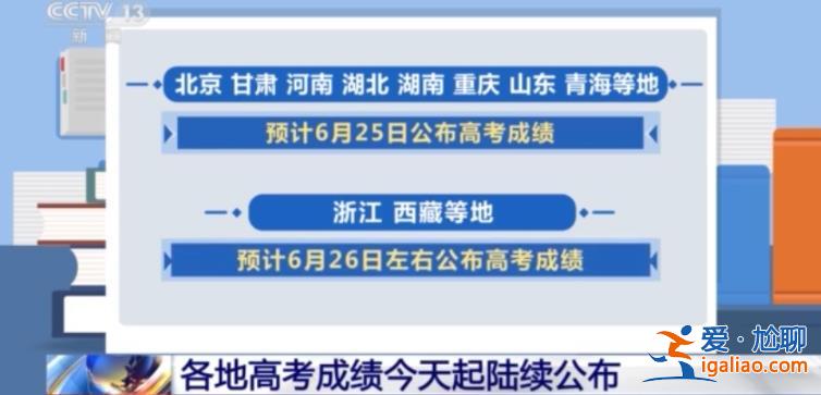 各地高考成績今天起陸續公布？