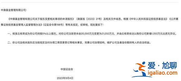 出資1050萬 明星基金經理丘棟榮增持哪只股票 中庚基金至9.73%? 出資1050萬 明星基金經理丘棟榮增持哪只股票 中庚基金至9.73%?