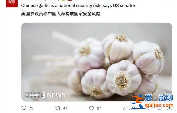 美國(guó)參議員指控 中國(guó)大蒜構(gòu)成重大國(guó)家安全風(fēng)險(xiǎn)？