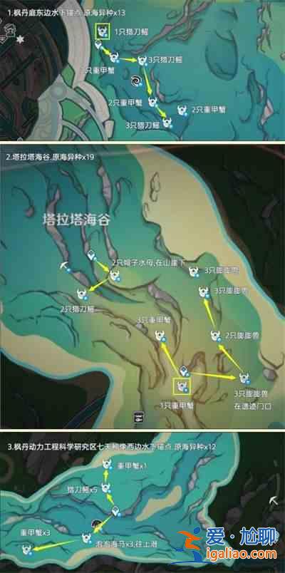原神4.3中的異海凝珠在哪里？原神影響4.3 不同海凝珠分布地點及路線匯總？
