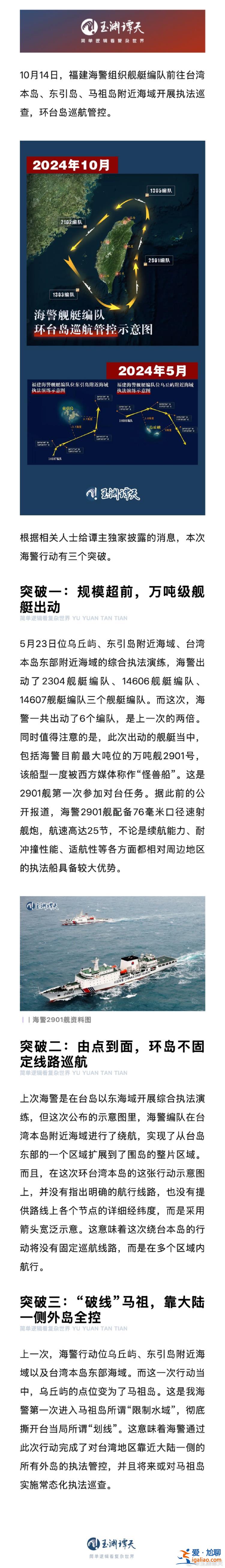 海警環臺島巡航的三個突破？