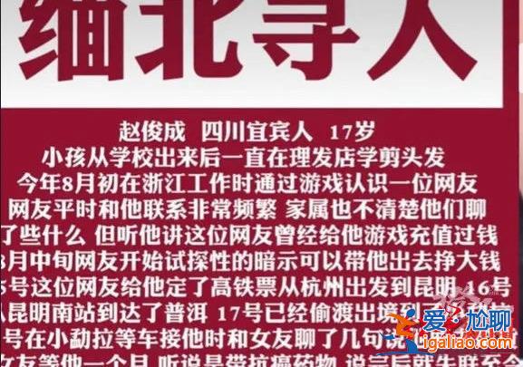 四川16歲少年疑被騙往緬北 父親稱網友讓他去“背貨賺錢” 警方介入？