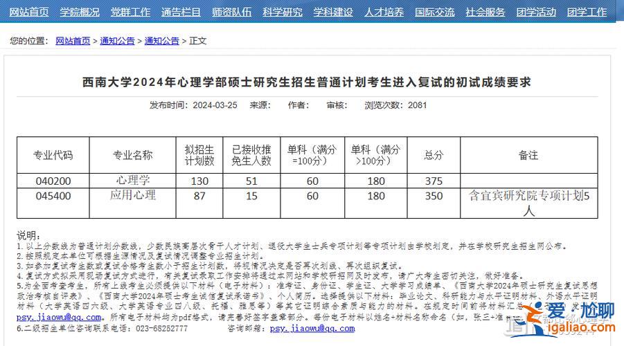 西南模升學率？2024西南大學的保研率是多少？