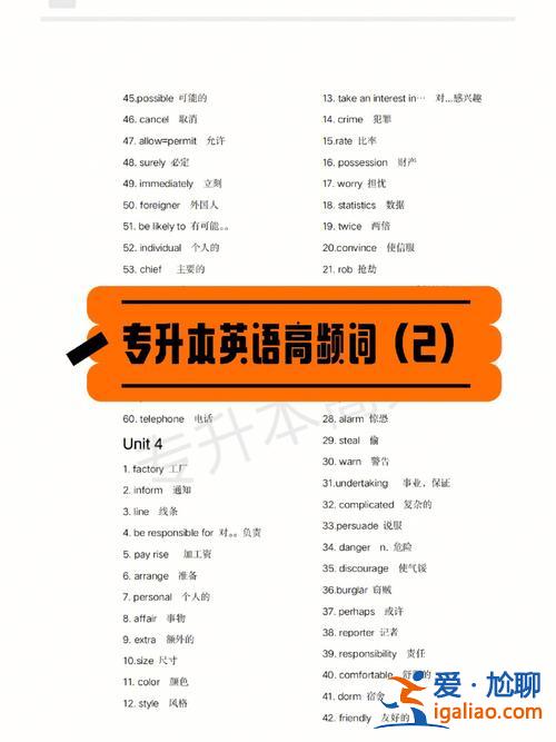 貴州專升本英語詞匯 2024年貴州專升本英語考試內容？