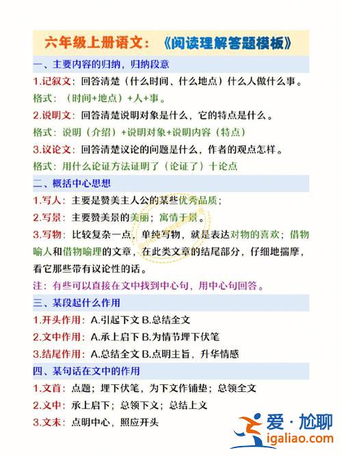 升學熱點問題解讀語文 六年級升學語文閱讀理解訣竅？