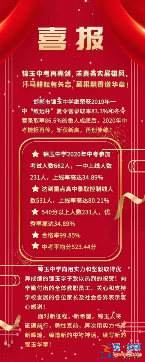 錦玉升學(xué)率？邯鄲錦玉中學(xué)升學(xué)率怎么樣？