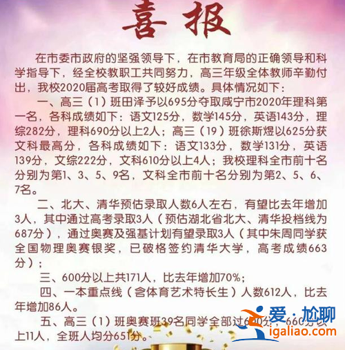 咸寧各高中升學率排行？咸寧溫高升學率怎么樣？