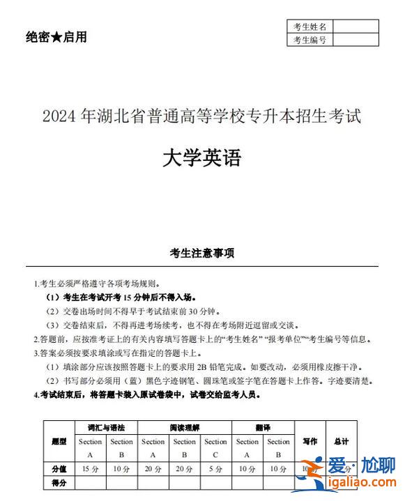 專升本英語總分多少 2024英語專升本 總分？