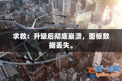 求救：升級后徹底崩潰，面板數據丟失。？