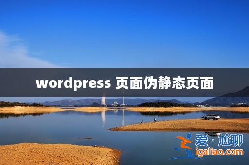 wordpress 頁面偽靜態頁面？