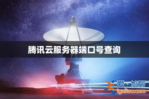 騰訊云服務器端口號查詢？