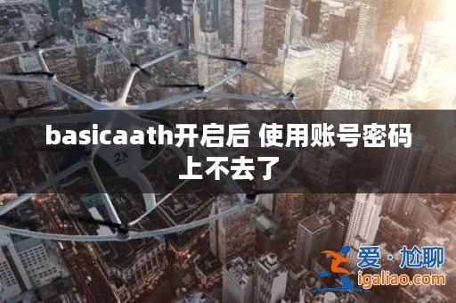 basicaath開啟后 使用賬號(hào)密碼上不去了？