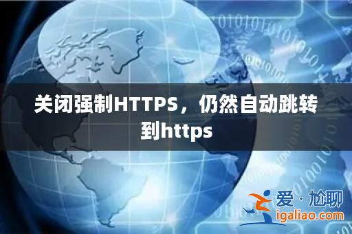 關閉強制HTTPS，仍然自動跳轉到https？