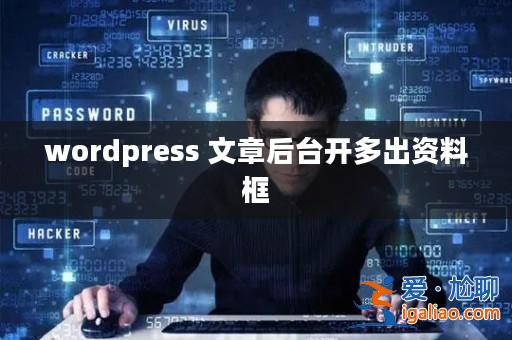 wordpress 文章后臺開多出資料框？