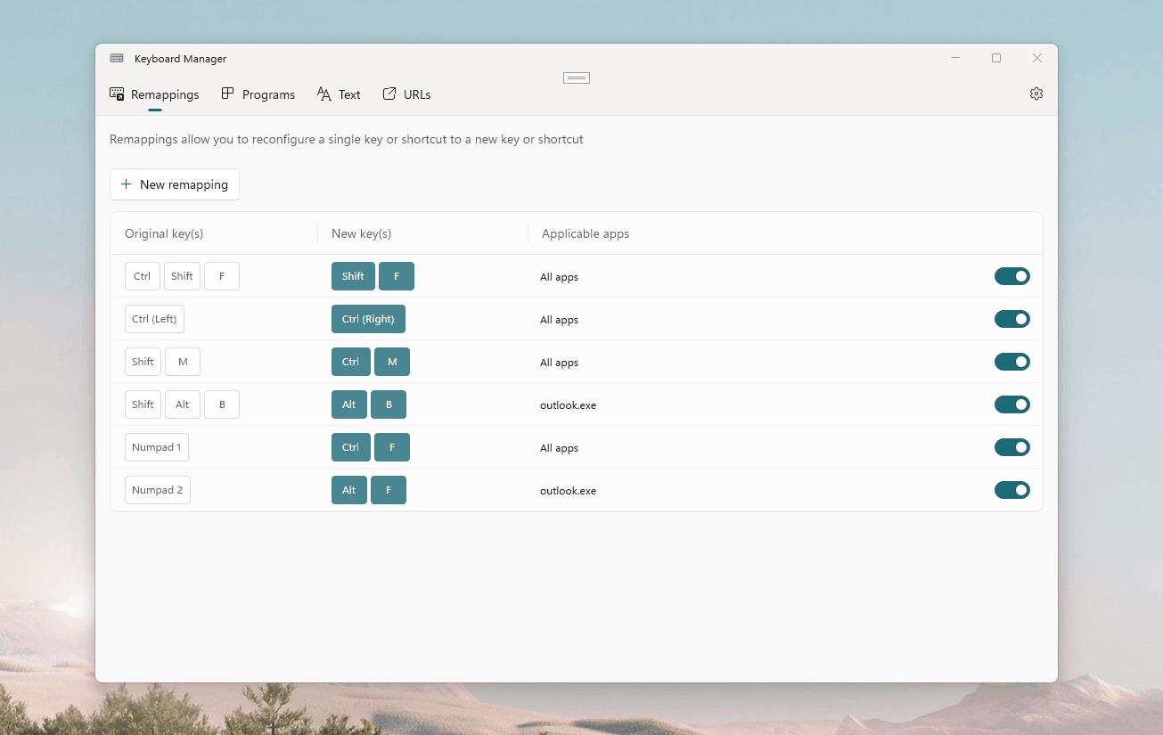 微軟為PowerToys 鍵盤管理器開發(fā)新功能：可快捷啟動應(yīng)用 / 網(wǎng)站？